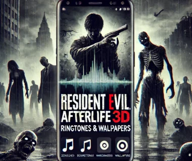 A dark and intense feature image for a Resident Evil_ Afterlife 3D-themed download page.