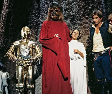 A shot of the Star Wars cast back in the 1970s